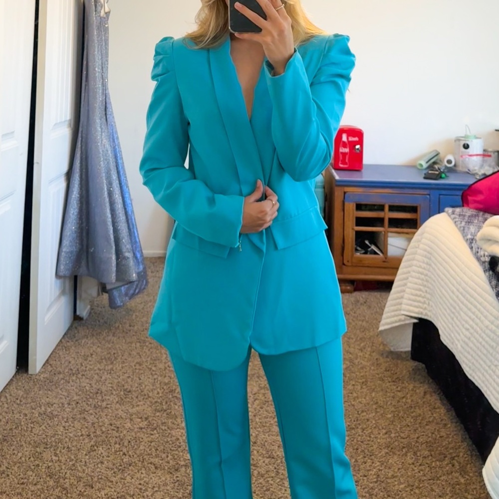 Blue Interview Jumpsuit